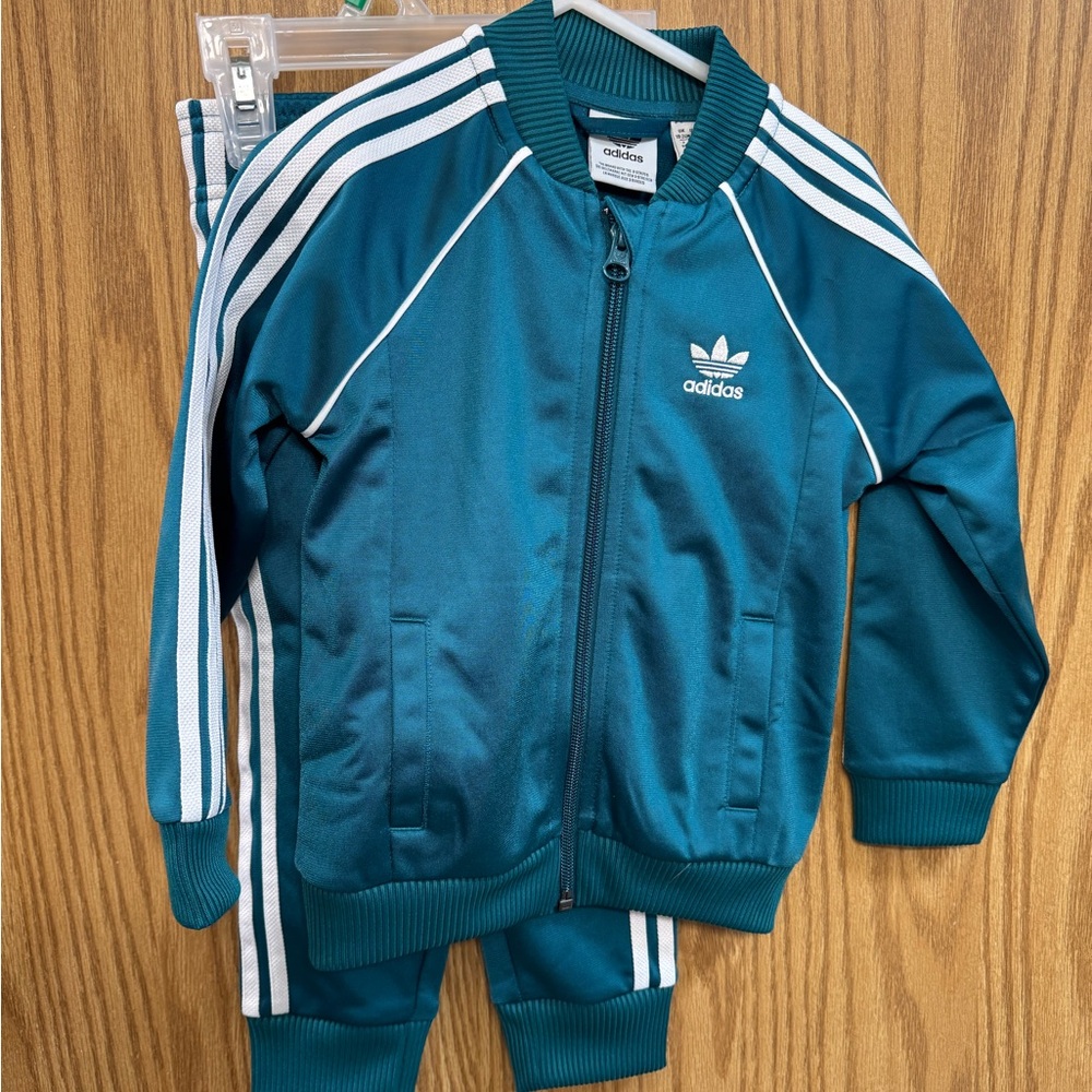 Adidas Adicolor SST Track Suit Kids in Legacy Teal